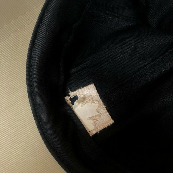 Vintage PETRO Canada Hat Baseball Cap Logo Embroidery Leather Bill Black 90s - Picture 8 of 8